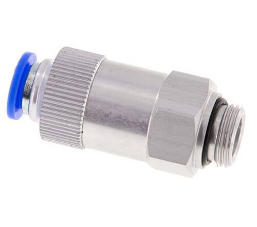 Clapet anti-retour à poussoir 10mm & G3/8'' mâle aluminium 0.2-10bar (3-145psi) Filetage-Tuyau