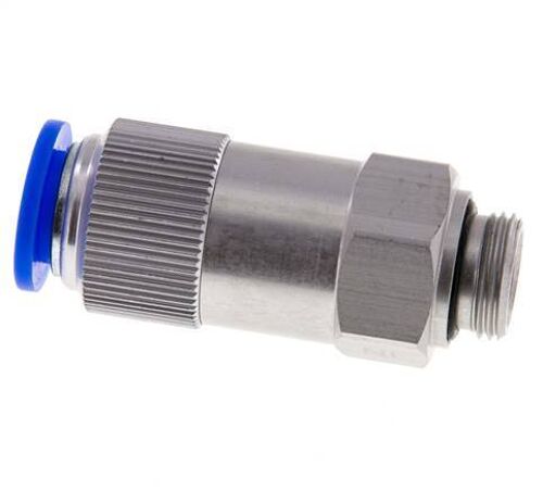 Clapet anti-retour à poussoir 12mm & G3/8'' mâle aluminium 0.2-10bar (3-145psi) Filetage-Tuyau