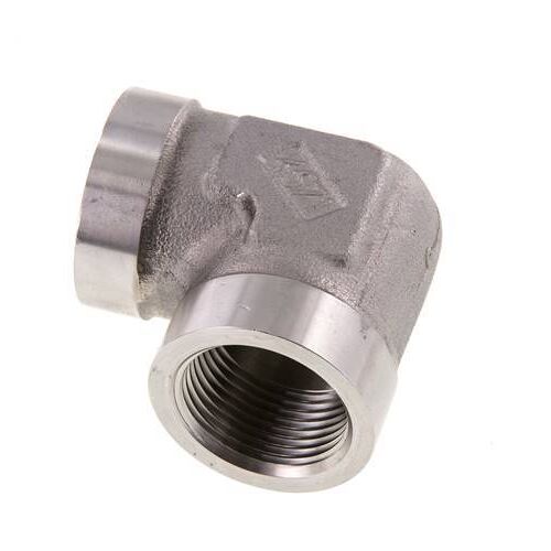 Raccord coudé 90deg G1'' femelle Acier inoxydable haute pression 160bar (2248.0psi) Hydraulique