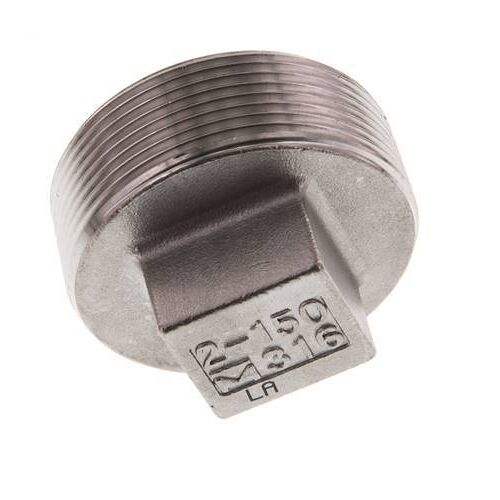 Bouchon R2'' en acier inoxydable avec carré extérieur 16bar (224.8psi)