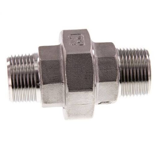 Union Connecteur droit R3/4'' Acier inoxydable Joint plat PTFE 16bar (224.8psi)