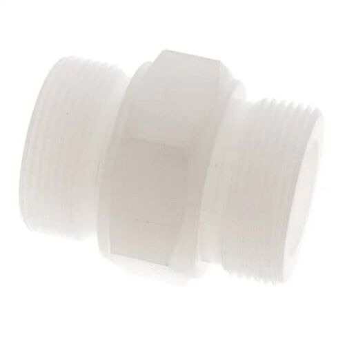 Mamelon double G1 1/2'' PVDF 10bar (140.5psi) FDA 55mm Hex