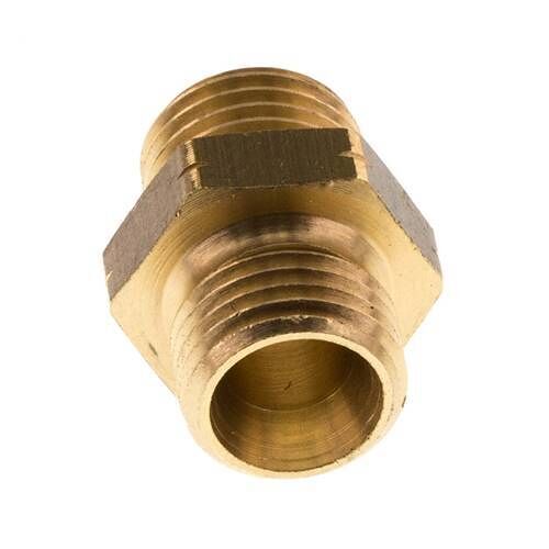 Mamelon Double G Mâle Gauche Laiton 16bar (224.8psi) 17mm Hex [2 Pieces]