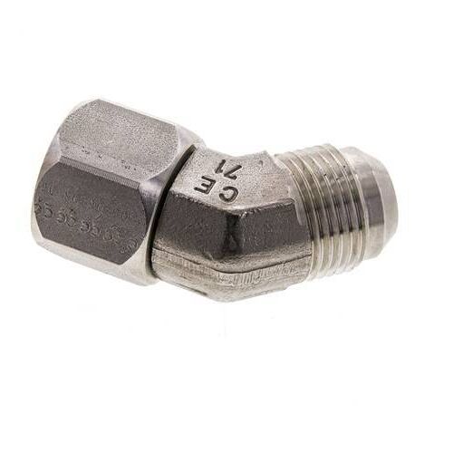 Raccord Anglé JIC 45Degrés UN 1-1/16''-12 Mâle X Femelle Acier Inoxydable 210Bar (2950.5Psi)