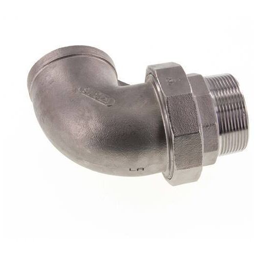 Connecteur coudé 90deg 2'' Mâle R x Femelle Rp Acier inoxydable Joint conique 16bar (224.8psi)