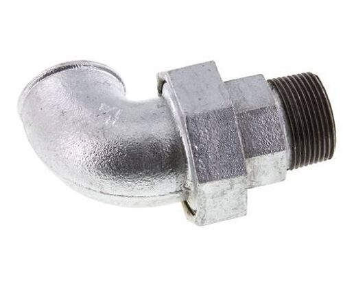 Connecteur Angulaire À 90Degrés 1 1/4'' Mâle R x Femelle Rp En Fonte Joint Plat Centellen 25bar (351.25psi)