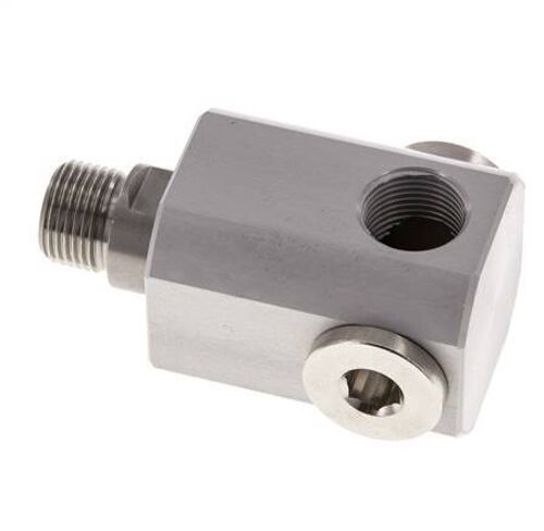 Joint rotatif 4 voies G3/8'' Aluminium NBR 10bar (140.5psi)