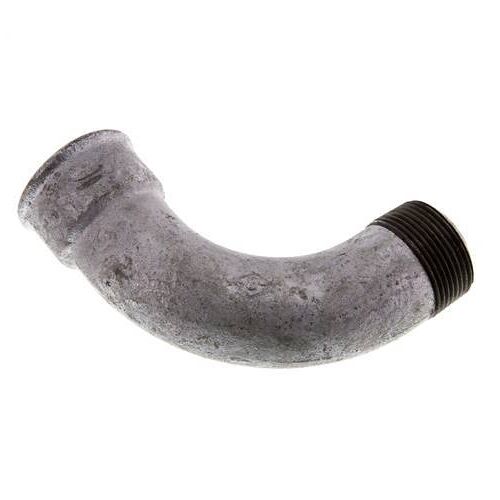 Raccord coudé 90deg 1 1/4'' Mâle R x Femelle Rp Long Fonte 25bar (351.25psi)