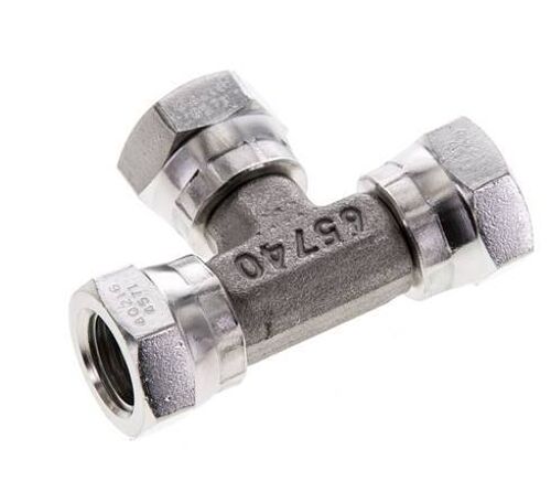 Raccord en T G1/4'' Femelle Acier inoxydable Hydraulique 400bar (5620.0psi)