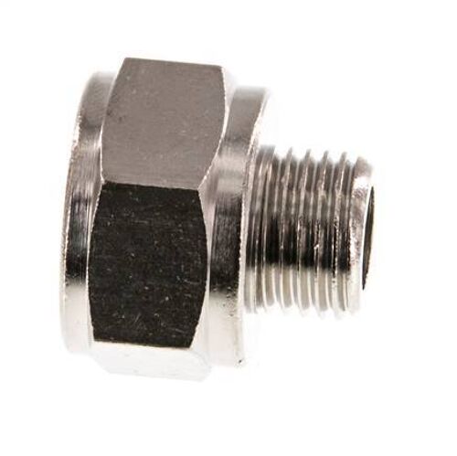 Bague réductrice en laiton nickelé G 3/8'' x G 1/4'' F/M 16 Bar [2 Pièces].