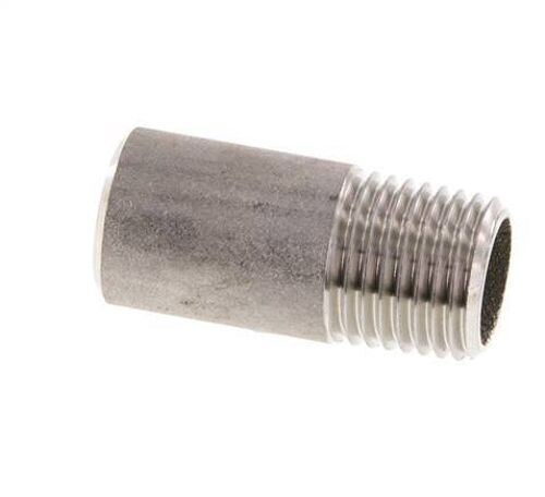 R 1/4'' Mâle x 13.5mm Raccord pour tuyau en acier inoxydable avec embout à souder 20 Bar DIN 2982 - 30mm [2 pièces].