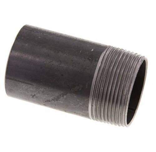 R 1 1/2'' mâle x 48.3mm mamelon pour tube acier avec embout à souder 50 Bar DIN 2982 - 80mm [2 pièces].