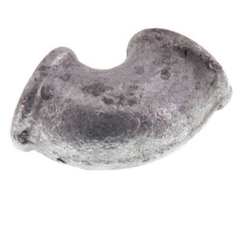 Raccord coudé 90° Rp 3/8'' en fonte zinguée 25 Bar [5 Pièces].
