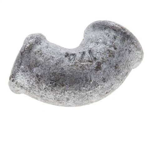 Raccord coudé 90° Rp 1/4'' en fonte zinguée 25 Bar [5 Pièces].