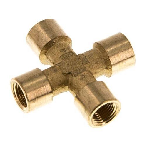 G 1/8'' Femelle Croix 16 Barres en laiton [2 Pièces].