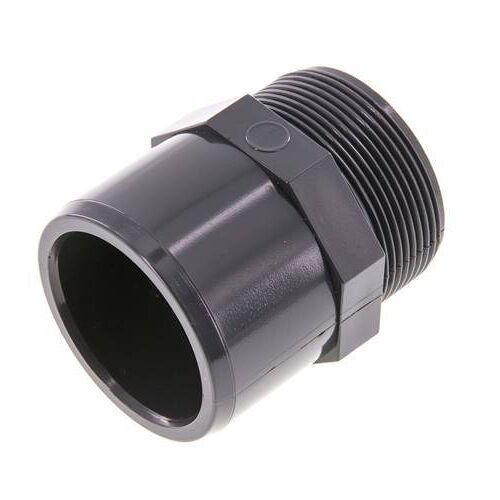 Raccord PVC femelle 50x63mm x mâle G 2'' [2 Pièces]