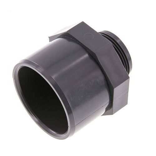 Raccord PVC femelle femelle 63x75mm x mâle G 1-1/2'' [2 Pièces]
