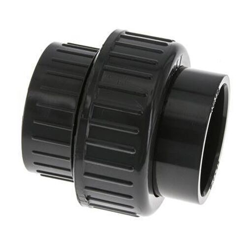Raccord union en PVC femelle femelle 50mm x femelle Rp 1-1/2'' FKM