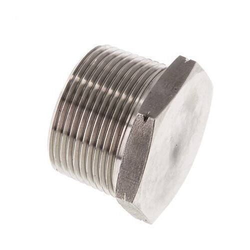 1 1/4'' NPT mâle Bouchon de fermeture en acier inoxydable avec Hexagone extérieur 80 Bar