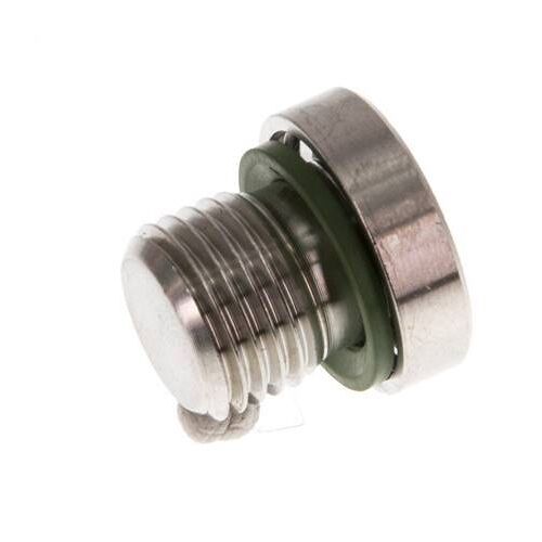 G 1/4'' Mâle Bouchon de fermeture en acier inoxydable avec hexagone intérieur et joint FKM 400 Bar