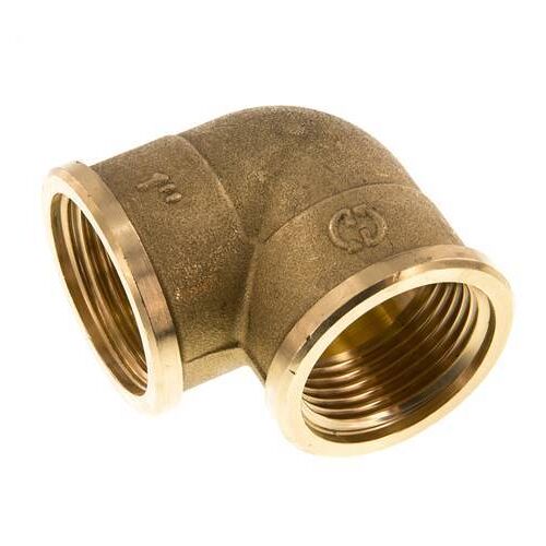 G Raccord coudé 90° en laiton 1'' 16 Bar