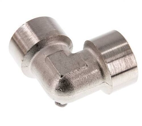 G Raccord coudé 90° en laiton nickelé 1'' 16 Bar