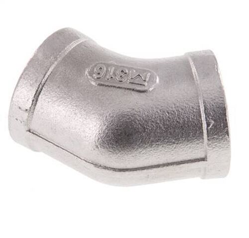 Raccord coudé Rp 3/4'' en acier inoxydable 45 deg 16 Bar