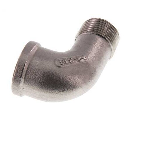 Raccord coudé 90° en acier inoxydable 3/4'' NPT x 3/4'' NPT F/M 16 Bar