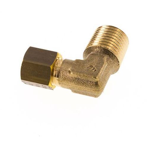 R Raccord à compression coudé 90° en laiton 1/4'' mâle x 5mm 150 Bar DIN EN 1254-2