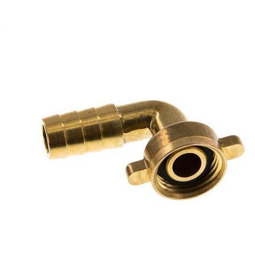 G Coude 90° en laiton 1/2'' x 13mm avec joint NBR et écrou à ailettes 16 Bar