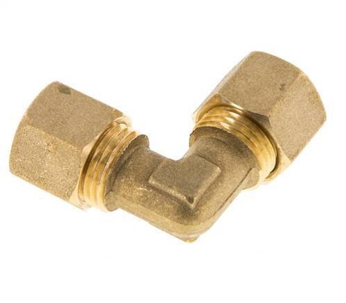 Raccord de compression coudé à 90 degrés en laiton 10mm 95 Bar DIN EN 1254-2