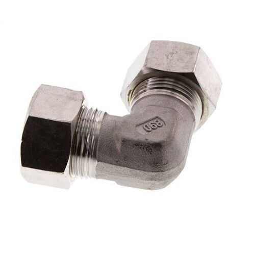 Raccord à compression coudé à 90 degrés en acier inoxydable 22L 160 Bar DIN 2353