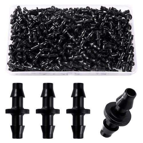 200 Pi¿¿ces 4/7mm Connecteurs de Tuyaux, Raccord D'irrigation, Connecteurs Barbel¿¿s de Tuyaux pour Syst¿¿me D'Irrigation, Irrigation de Pelouse Raccord Connecteur Goutte