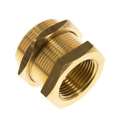 G 1'' x M42x2 F/M Raccord pour cloison en laiton 16 Bar