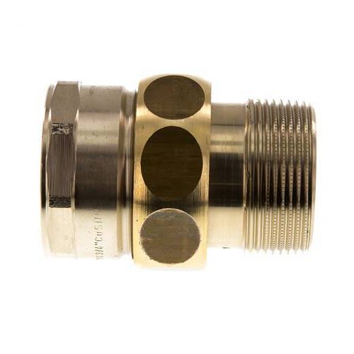 Rp 1 1/2'' x R 1 1/2'' F/M Raccord double en laiton 3 pièces avec joint conique 16 Bar
