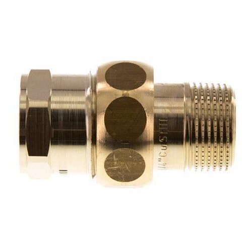 Rp 3/4'' x R 3/4'' F/M Raccord double en laiton 3-pièces avec joint plat 16 Bar