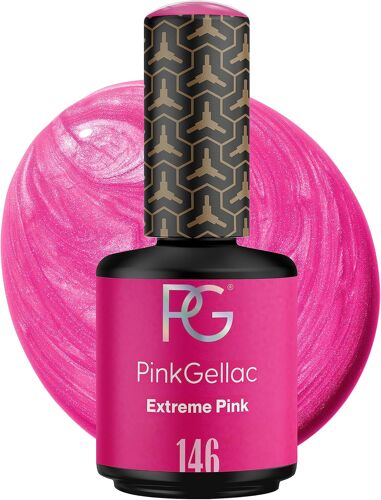 Vernis Semi Permanent - 146 Extreme Pink 15 Ml - Vernis ¿¿ Ongles Gel Pour 14+ Jours De Manucure Impeccable - Facile ¿¿ Utiliser - Semi Permanent Facile ¿¿ Enlever 
