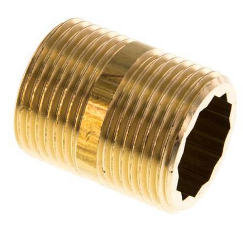 G 1'' raccord double en laiton 16 Bar DIN 2982 - 40mm