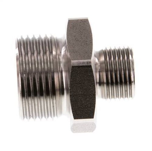 G 3/4'' x G 3/8'' Mamelon double en acier inoxydable 40 Bar
