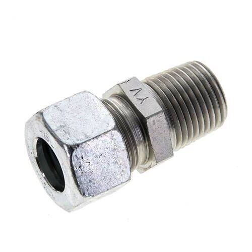 Anneau de coupe droit en acier zingué 1/2'' NPT mâle x 15L 315 Barre DIN 2353