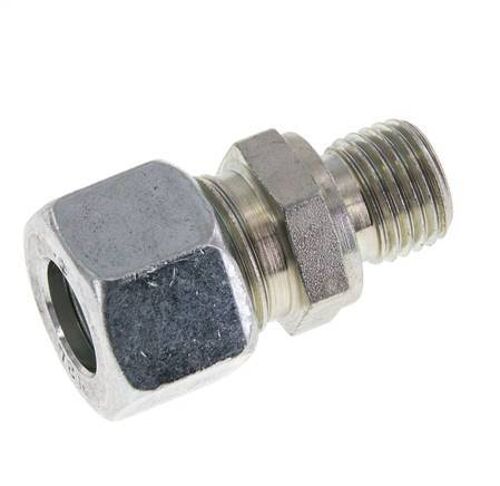 M14x1.5 Male x 12L Acier zingué Anneau de coupe droit 315 Bar DIN 2353