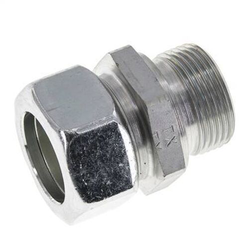 M33x2 Male x 28L Acier zingué Anneau de coupe droit 160 Bar DIN 2353