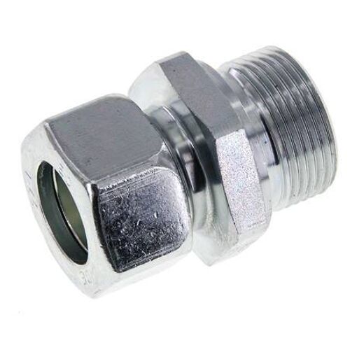 M33x2 Male x 22L Acier zingué Anneau de coupe droit 160 Bar DIN 2353