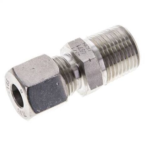 1/2'' NPT mâle x 10S Anneau de coupe droit en acier inoxydable 630 Bar DIN 2353