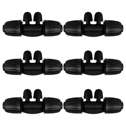 6 Pi¿¿ces 4-Voies Raccord de Tuyau D'Irrigation pour Tube 13/16 mm ¿¿ 4/7 mm, Connecteur de Tuyau en T Barbel¿¿, Connecteur D'Irrigation Goutte ¿¿ Goutte ¿¿ 4-Voies pour Jardin, Pelouse
