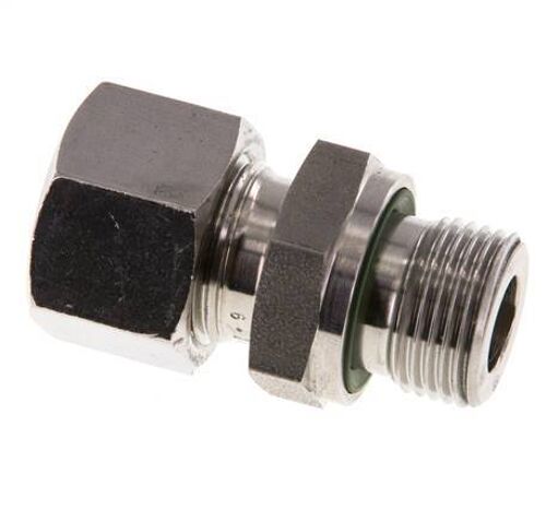 G 3/8'' Male x 12L Anneau de coupe droit en acier inoxydable avec joint FKM 315 Bar DIN 2353