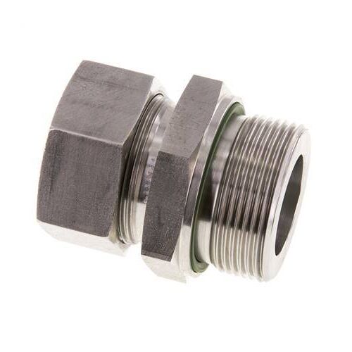G 1 1/2'' mâle x 35L Bague coupante droite en acier inoxydable avec joint FKM 160 Bar DIN 2353
