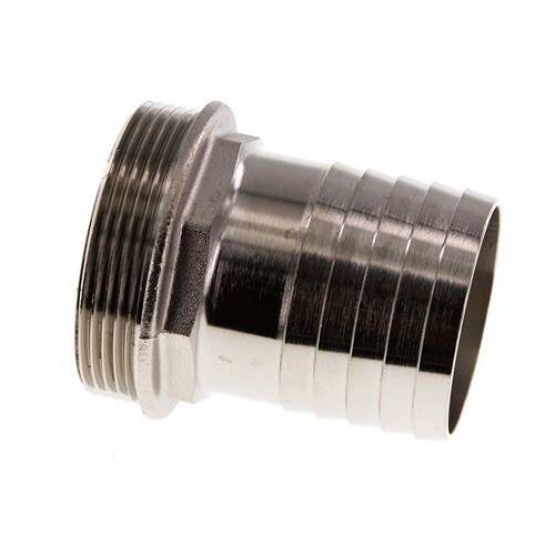 G 2'' mâle x 50mm laiton nickelé Embout de tuyau 16 Bar