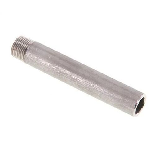 R 3/8'' Male x 17.2mm Raccord pour tuyau en acier inoxydable avec embout à souder 20 Bar DIN 2982 - 100mm
