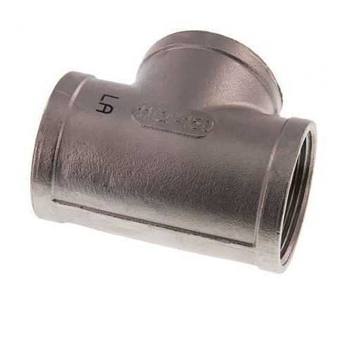 Té en acier inoxydable Rp 1 1/2'' 10 Bar
